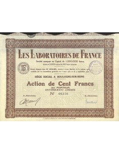 1935 - LES LABORATOIRES DE FRANCE