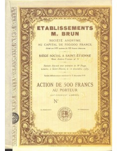1939 - ETABLISSEMENTS M. BRUN