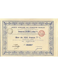 1929 - AUXILIAIRE DES CHARGEURS FRANCAIS SOC.