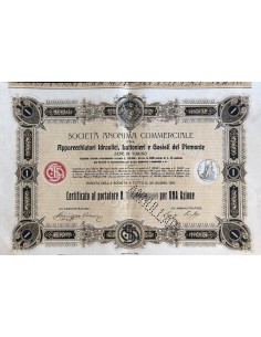 1906 - SOC.ANON. APPARECCHI IDRAULICI ...1 AZIONE TORINO