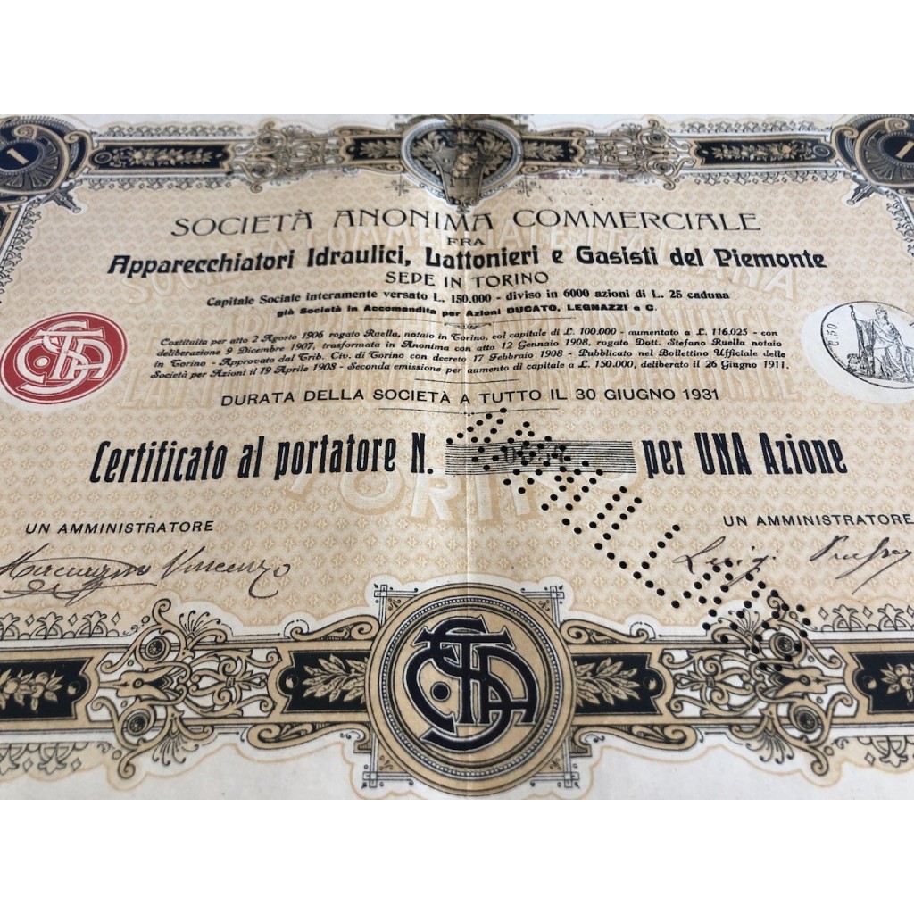 1906 - SOC.ANON. APPARECCHI IDRAULICI ...1...