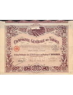 1927 - COMPAGNIE GENERALE DES TABACS