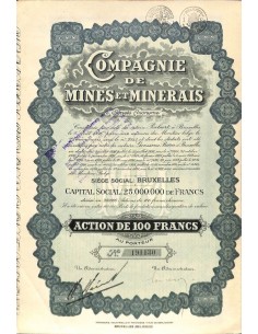 1928 - COMPAGNIE DE MINES ET MINERAIS
