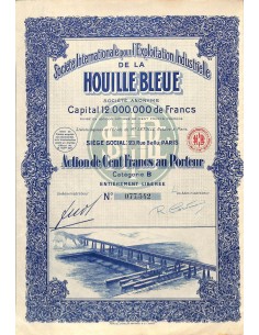 1927 - HOUILLE BLEUE SOC. INTERNAZ. POUR L'EXPLOITATION...
