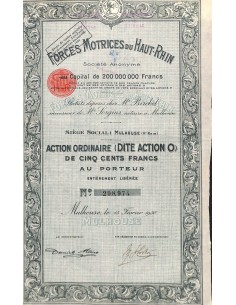 1930 - FORCES MOTRICES DU HAUT-RHIN