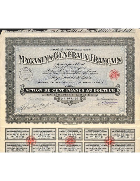 1928 - MAGASINS GENERAUX FRANCAIS