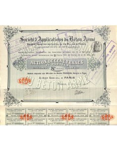 1912 - APPLICATIONS DU BETON ARMÉ SOC. D'