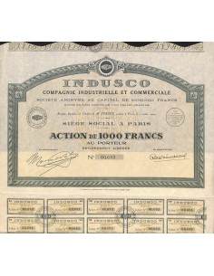 1930 - INDUSCO COMP. INDUSTRIELLE ET COMMERCIALE