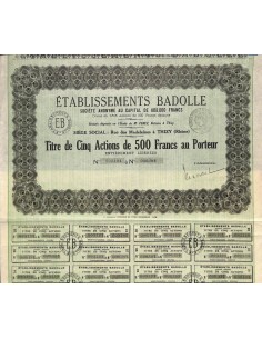 ETABLISSEMENTS BADOLLE