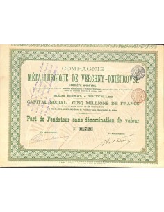 1896 - METALLURGIQUE DE VERCHNY-DNIEPROVSK COMP.