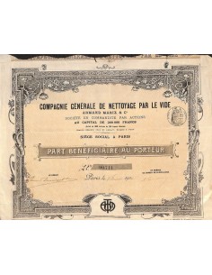 1906 - COMP. GENERALE DE NETTOYAGE PAR LE VIDE