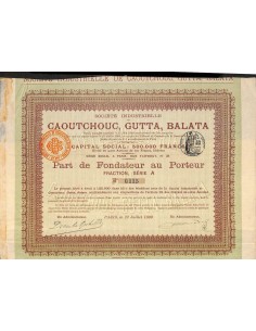 1909 - CAOUTCHOUC, GUTTA, BALATA SOC. INDUSTRIELLE DE