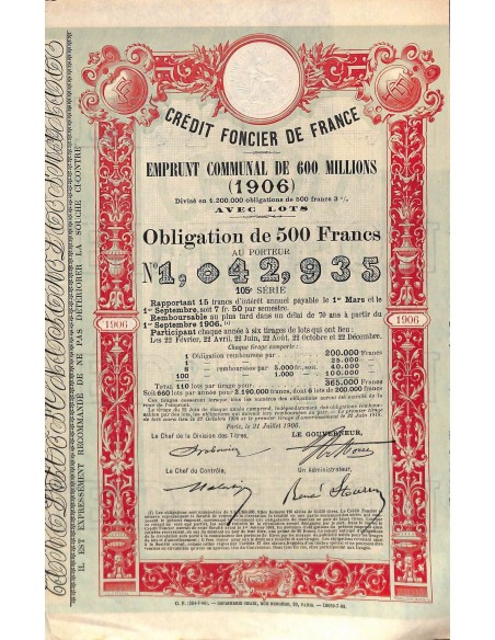 1906 - CREDIT FONCIER DE FRANCE