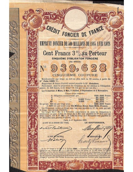 1893 - CREDIT FONCIER DE FRANCE