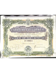 1908 - CARRIERES DE CORBEIL SOC. ANON. DES