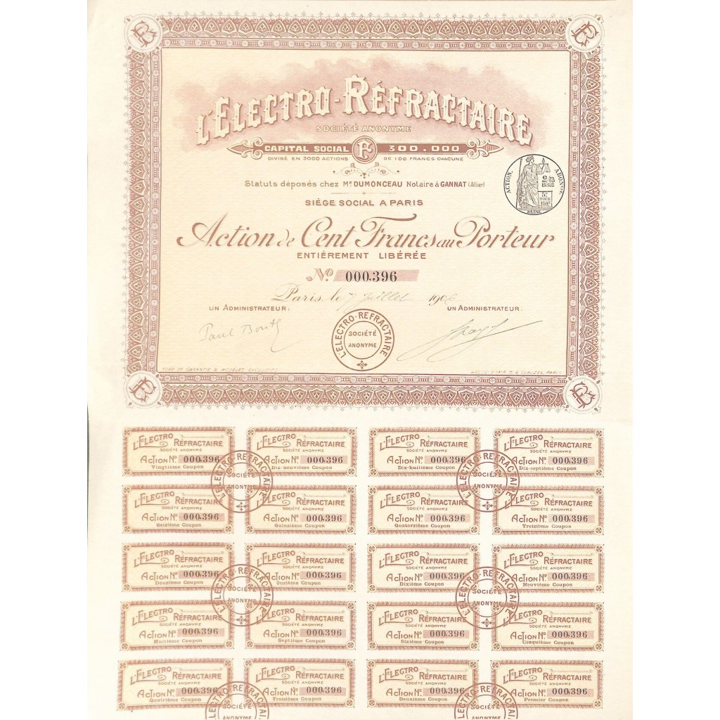 1906 - L'ELECTRO-REFRACTAIRE