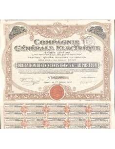 1920 - COMPAGNIE GENERALE ELECTRIQUE