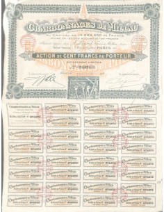 1925 - CHARBONNAGES DE MILLAU (CAP. SOC. 12.000.000 DI FR.)