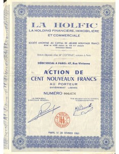 1961 - LA HOLFIC (LA HOLDING FINANCIERE, IMMOBILIERE ET...