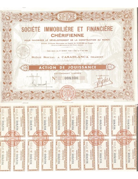 1929 - SIFICHÉ (SOC. IMMOBILIERE ET FINANCIERE CHERIFIENNE)