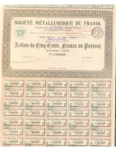 1918 - METALLURGIQUE DU FRAYOL SOC.