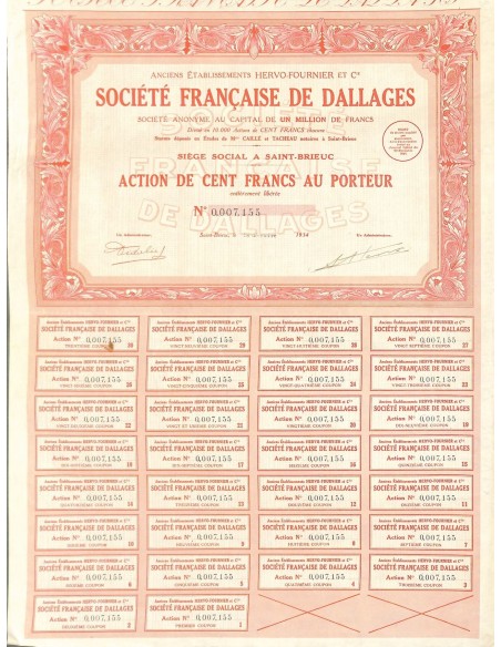 1934 - FRANCAISE DE DALLAGES SOC.