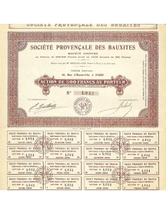 1922 - PROVENCALE DES BAUXITES SOC.