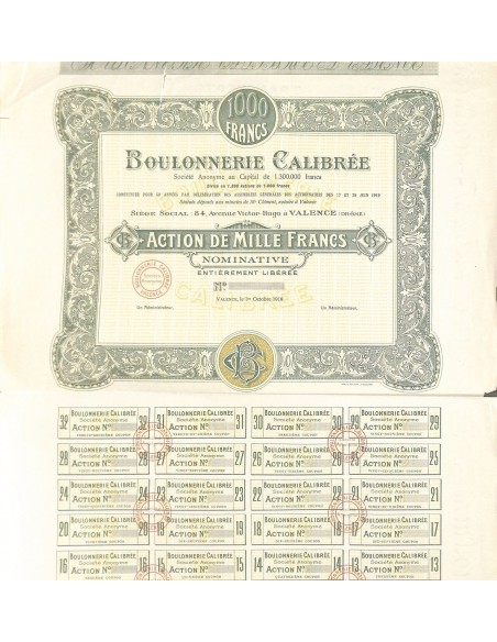 1919 - BOULONNERIE CALIBRÉE