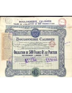 1920 - BOULONNERIE CALIBRÉE (OBBLIGAZIONE)