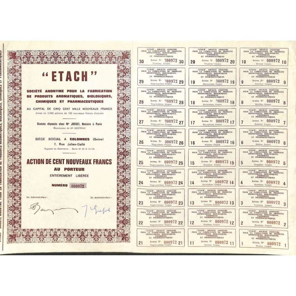 1930 - ETACH - SOC. AN. POUR LA FABRIC. DE...