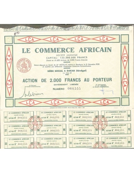 1920 - LE COMMERCE AFRICAIN