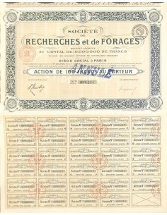 1917 - RECHERCHES ET DE FORAGES SOC. DE