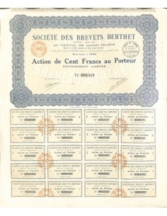 1921 - BREVETS BERTHET SOC. DES