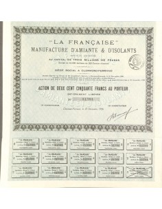 1926 - LA FRANCAISE (MANUFACTURE D'AMIANTE ET D'ISOLANTS)
