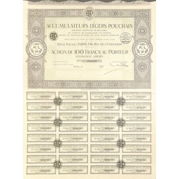 1932 - ACCUMULATEURS LEGERS POUCHAIN