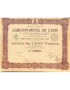 1931 - CARLTON-HOTEL DE LYON