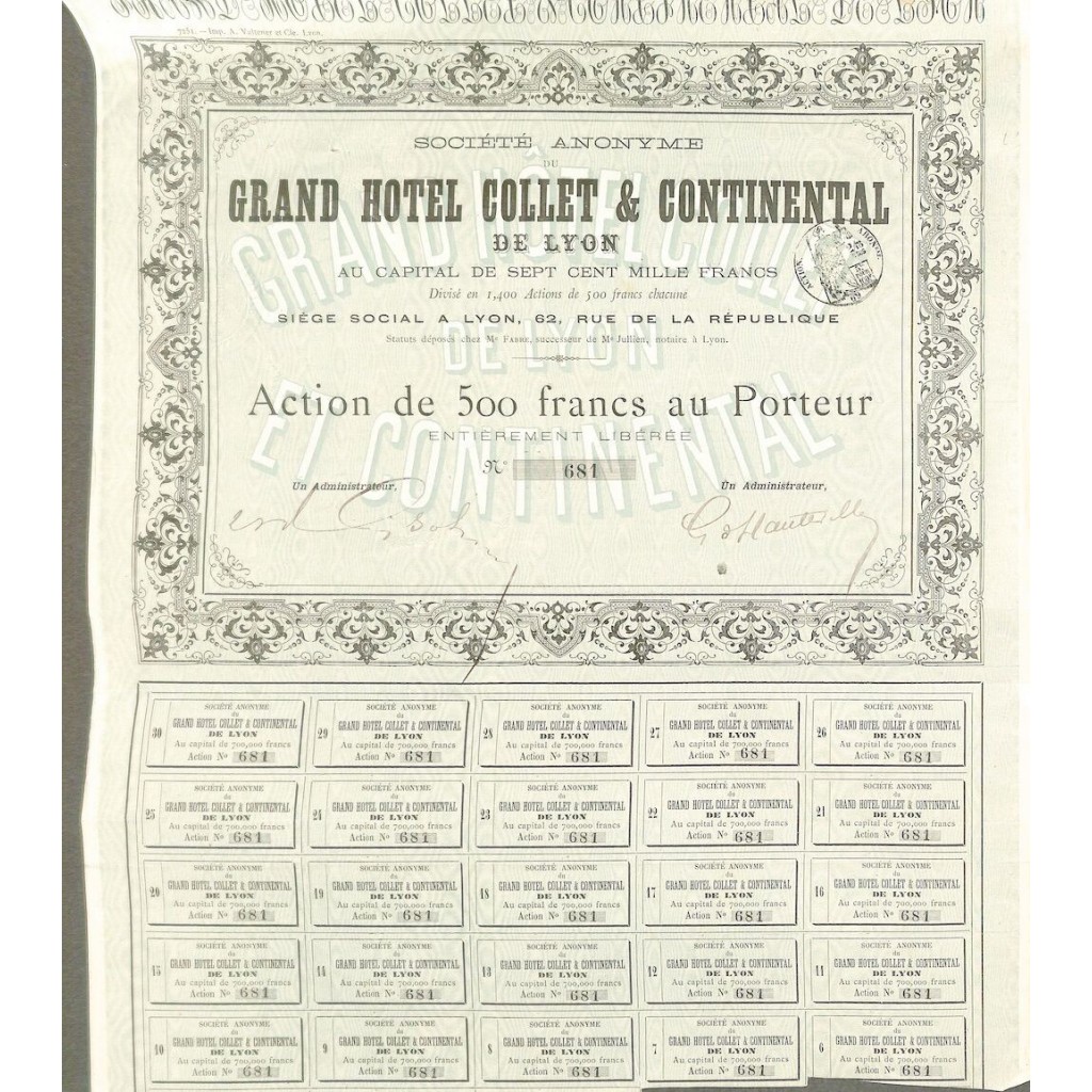 GRAND HOTEL COLLET ET CONTINENTAL DE LYON