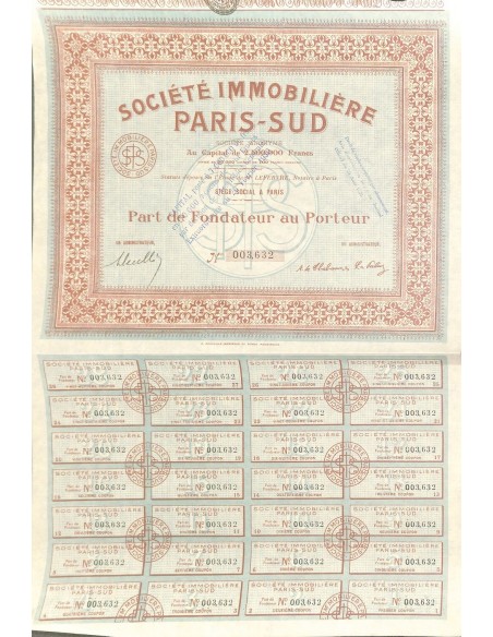 1930 - PARIS-SUD SOC. IMMOBILIERE