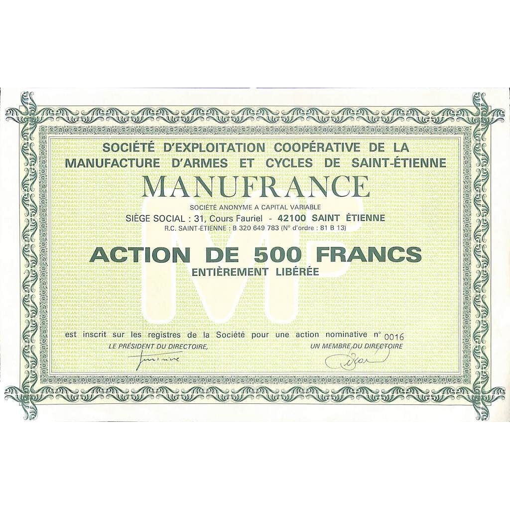 MANUFRANCE - SOC. D'EXPLOIT. COOP. DE LA...