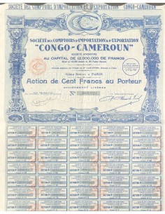 1928 - CONGO-CAMEROUN SOC. DES COMPTOIRS D'IMPORTATION ET...
