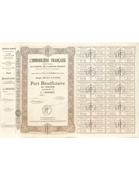 1929 - L'IMMOBILIERE FRANCAISE