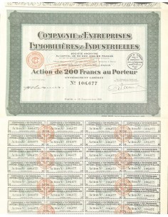 1929 - COMP. D'ENTREPRISES IMMOBILIERES ET INDUSTRIELLES