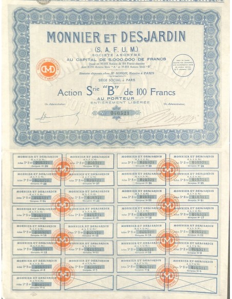 1928 - MONNIER ET DESJARDIN