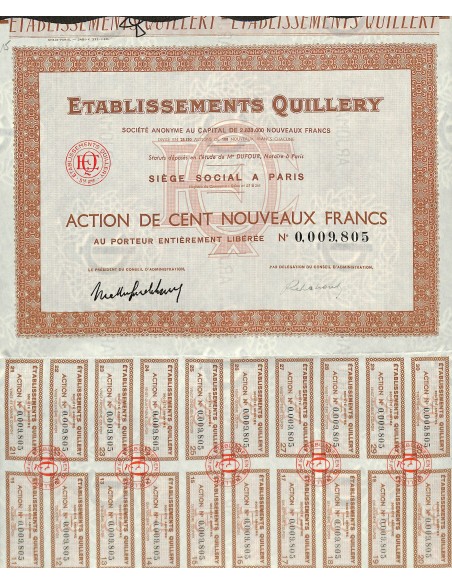 ETABLISSEMENTS QUILLERY