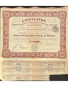 1920 - L'OXYLITHE (SOC. FRANC. POUR LES APPLICATIONS DE...