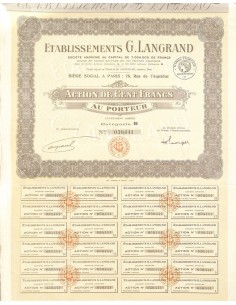 1900 - ETABLISSEMENTS G. LANGRAND