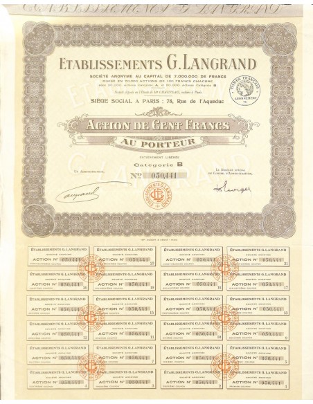 1900 - ETABLISSEMENTS G. LANGRAND