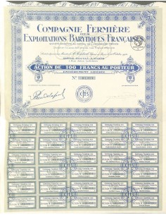 1931 - COMP. FERMIERE DES EXPLOITATIONS BARYTIQUES...