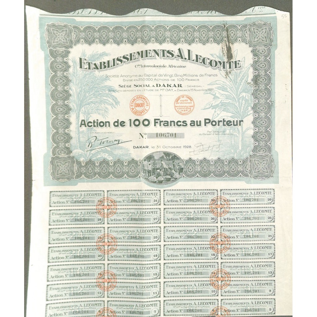 1928 - ETABLISSEMENTS A. LECOMTE