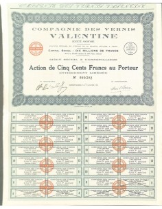 1931 - VALENTINE - COMPAGNIE DES VERNIS